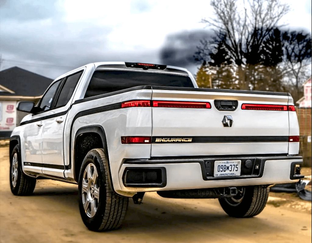 Lordstown Endurance EV truck rear view