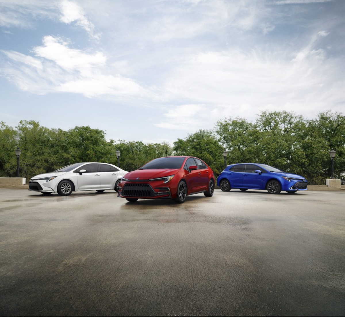 The three versions of the Corolla Hybrid