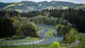 The Nürburgring Nordschleife shows off its fast corners that don't allow slow cars.