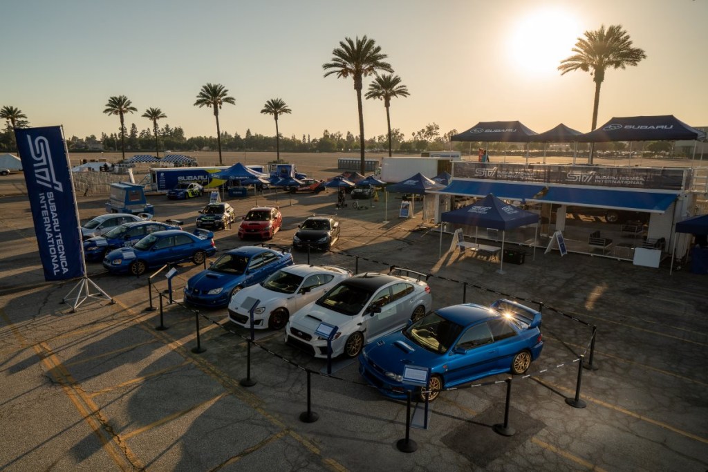 These historic Subaru rally cars have a mix of open and closed deck engines