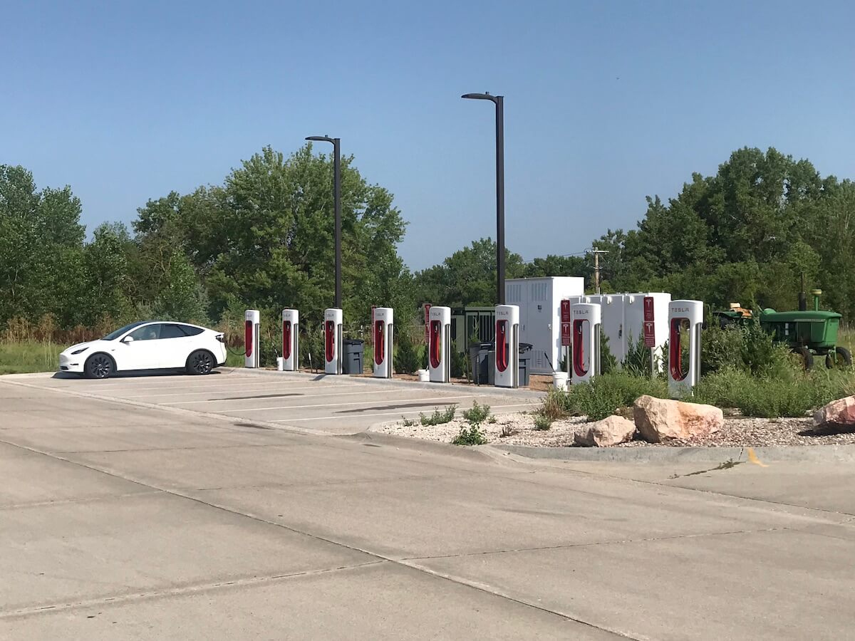 Tesla charging station at a hotel