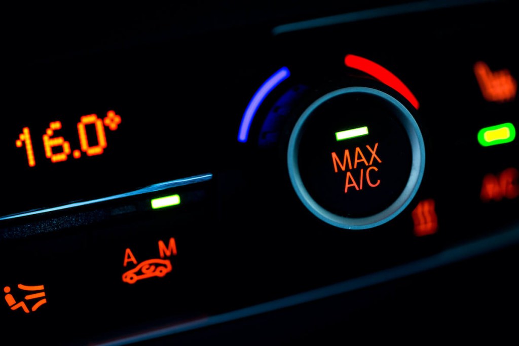 The Max AC button on a Volkswagen