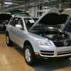 A 2004 Volkswagen Touareg on the assembly line from the era when VW produced a diesel V10 version of the SUV.