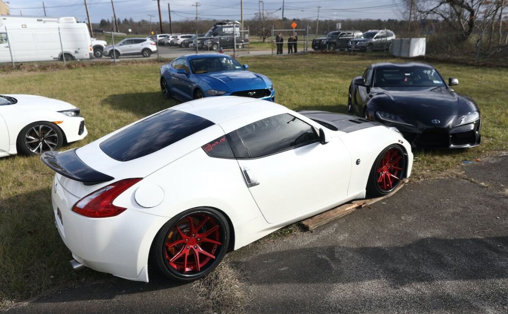 A group of modified Japanese cars