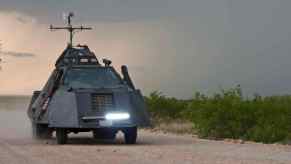 Storm chaser vehicles like this Tornado Intercept Vehicle are made of Ford trucks