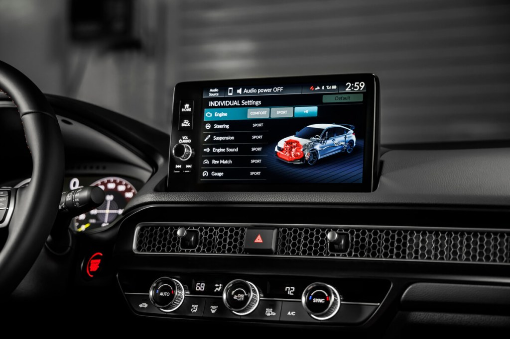The 9-inch infotainment system