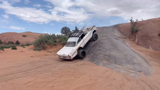 Stephen King Would Be Proud: Watch This 1958 Plymouth Fury Dually Devours Moab Trails