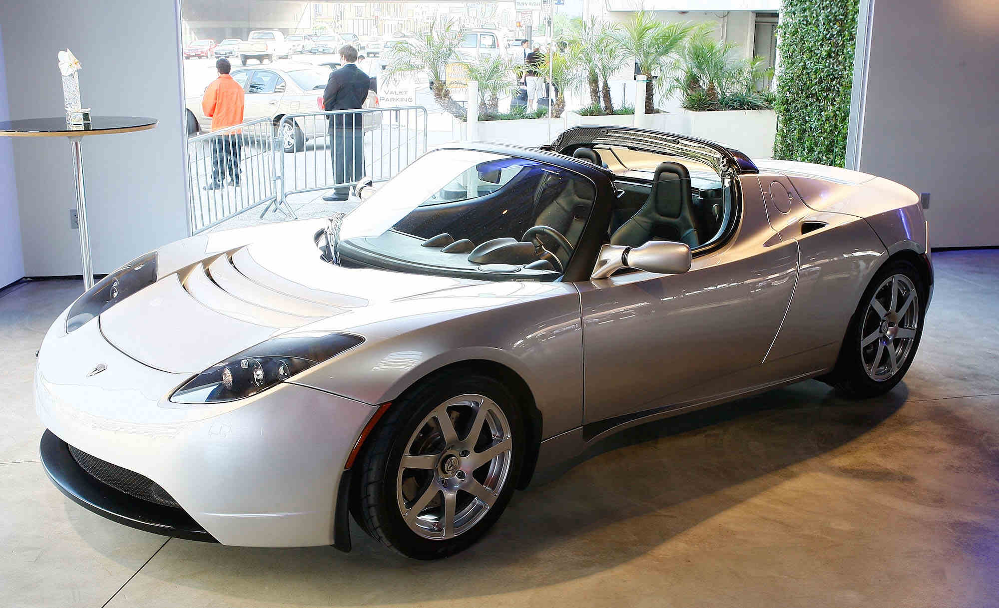 2008 Tesla Roadster in silver
