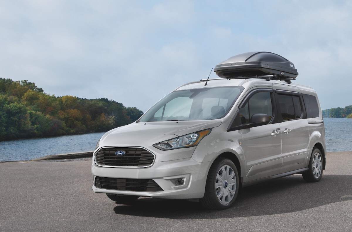 A Ford Transit Connect with a cargo box might appeal to Kia Carnival shoppers