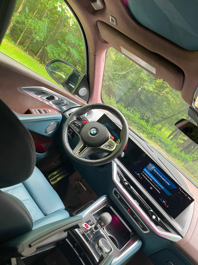 The 2023 BMW XM interior with the dash
