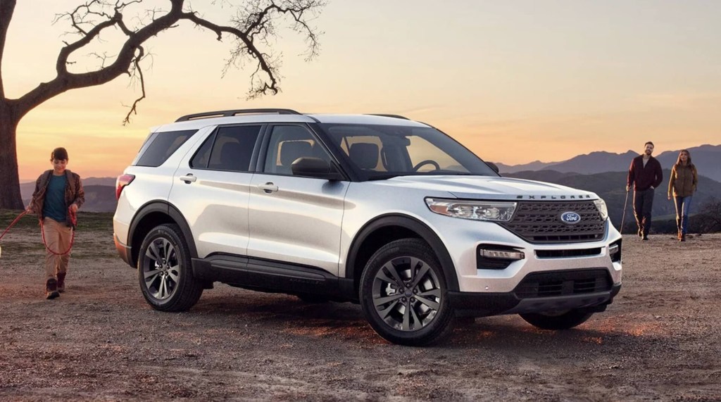 The 2023 Ford Explorer parked in the desert