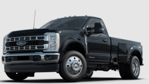 A 2023 Ford Super Duty F-450 medium-duty pickup commercial truck model