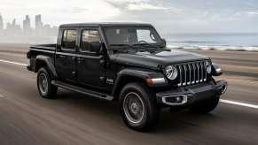 The 2023 Jeep Gladiator on the road