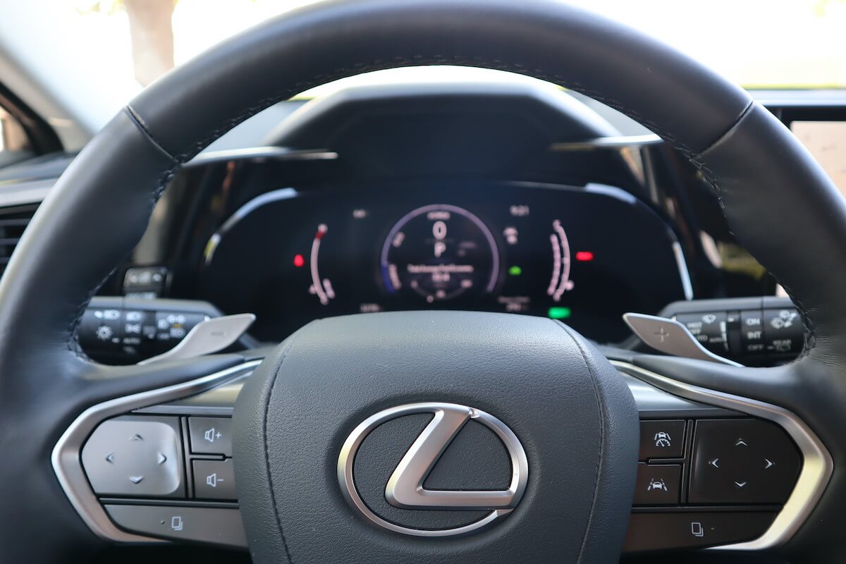 2023 Lexus NX 350h steering wheel and instrument panel