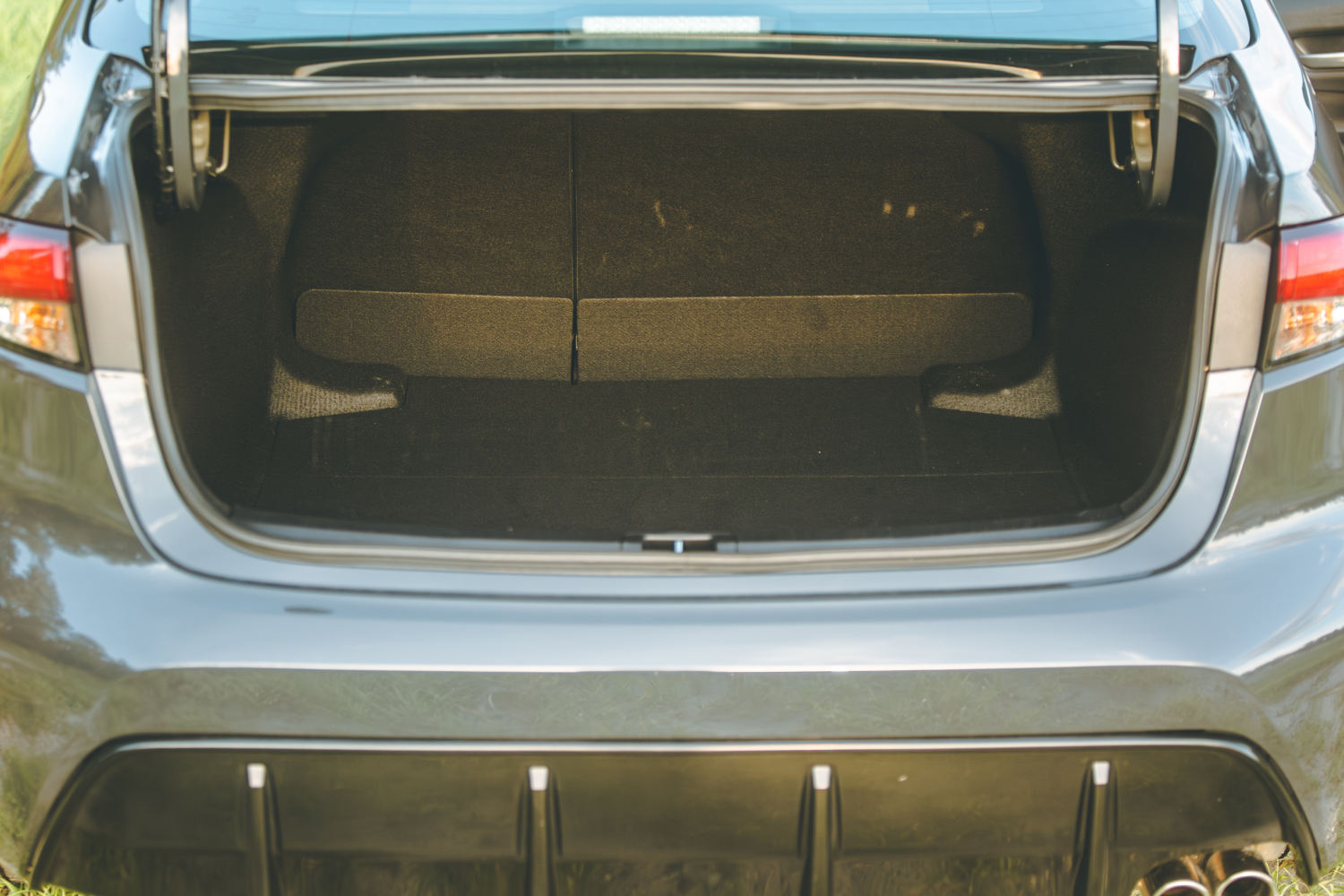 The sedan's trunk