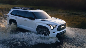 The 2023 Toyota Sequoia fording water