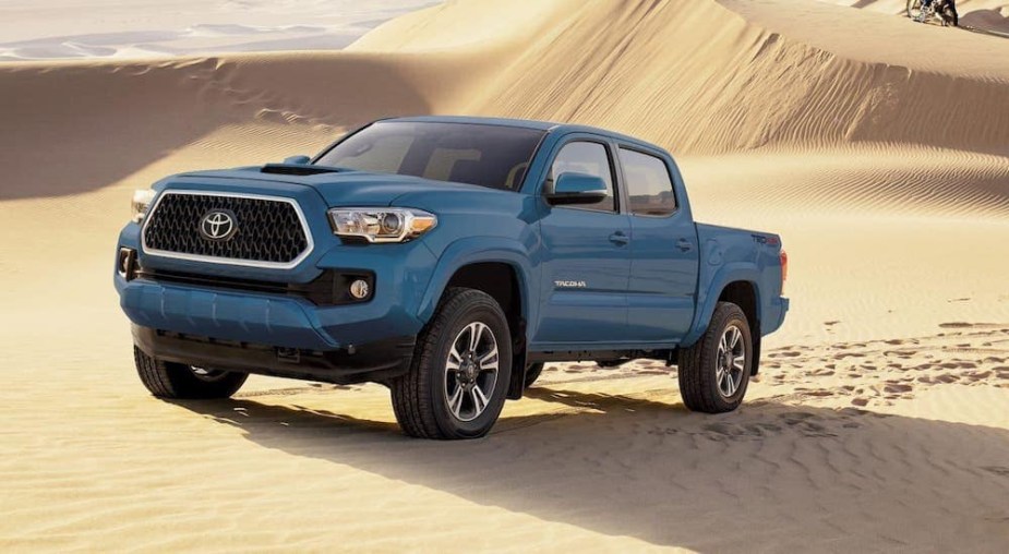 The 2023 Toyota Tacoma off-roading in sand 