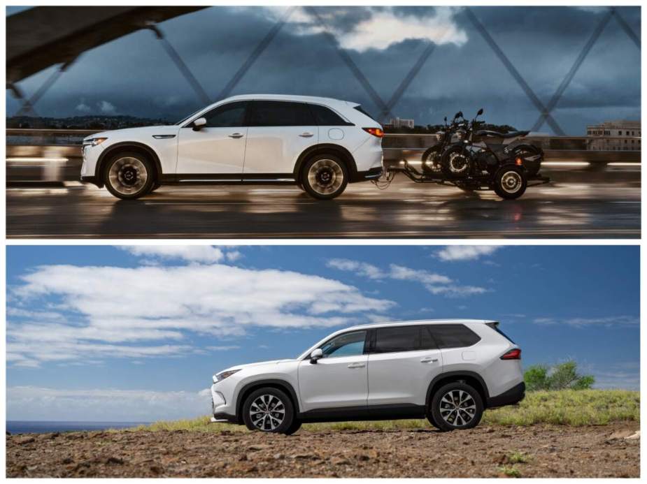 2024 Mazda CX-90 (top) and 2024 Toyota Grand Highlander