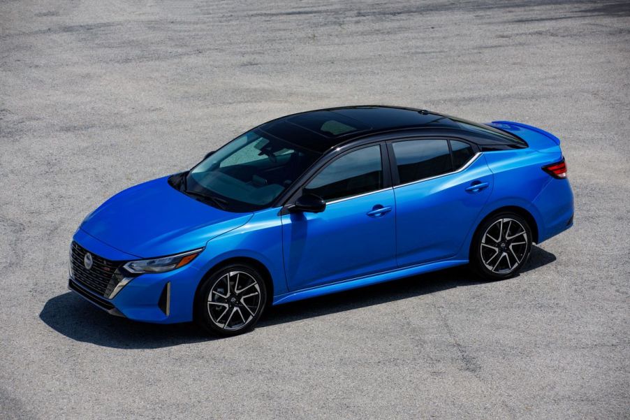 2024 Nissan Sentra in blue, one of the best new cars under 25k