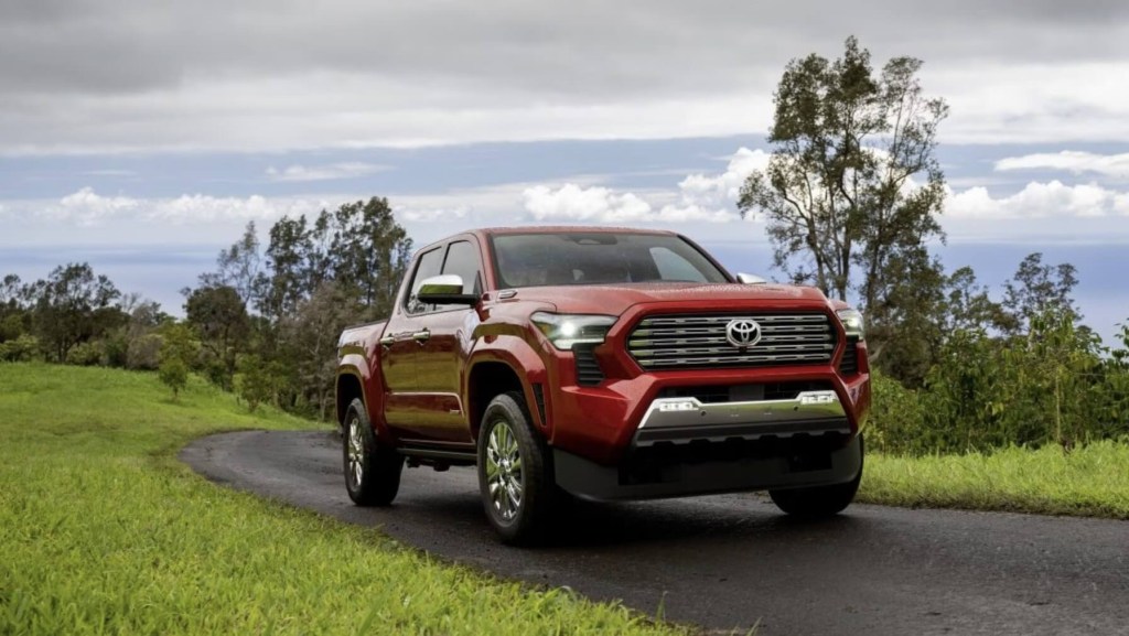 The 2024 Toyota Tacoma on the road 