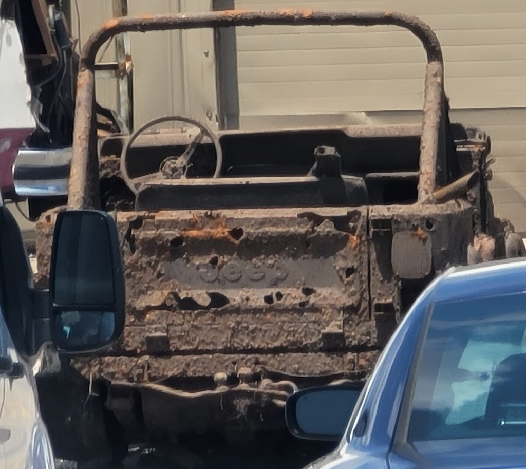 Stolen Jeep rear view