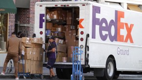 FedEx Truck full of packages