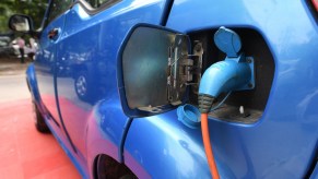 Blue EV charging