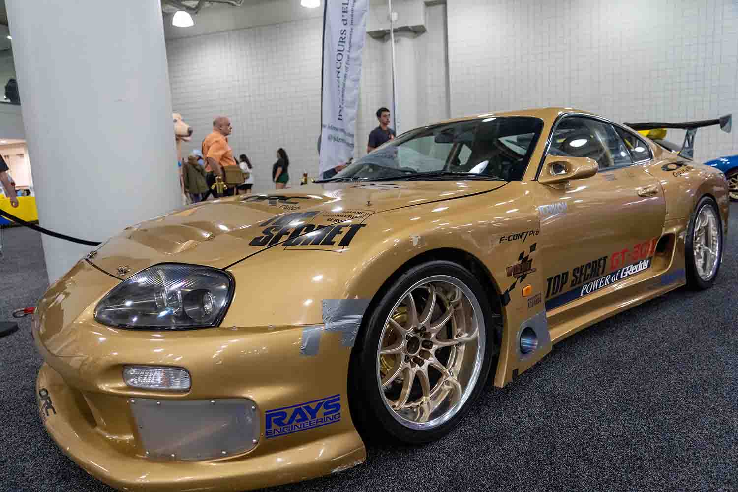 four-cylinder Toyota Supra on display at New York Auto Show