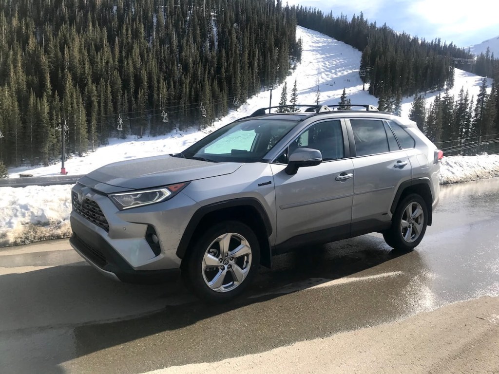 An exterior view of the Toyota RAV4 Hybrid