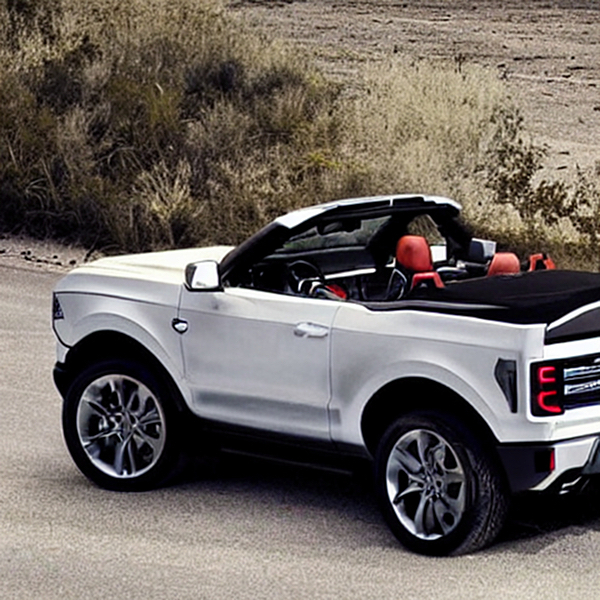 White Ford Bronco Roadster Convertible
