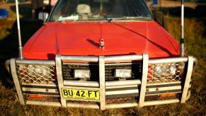 A front bull bar/bullbar on the front of a ute at the Denilquin Ute Muster in Australia