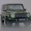 Green 2024 Mercedes-Benz G-Wagen Final Edition in studio shot