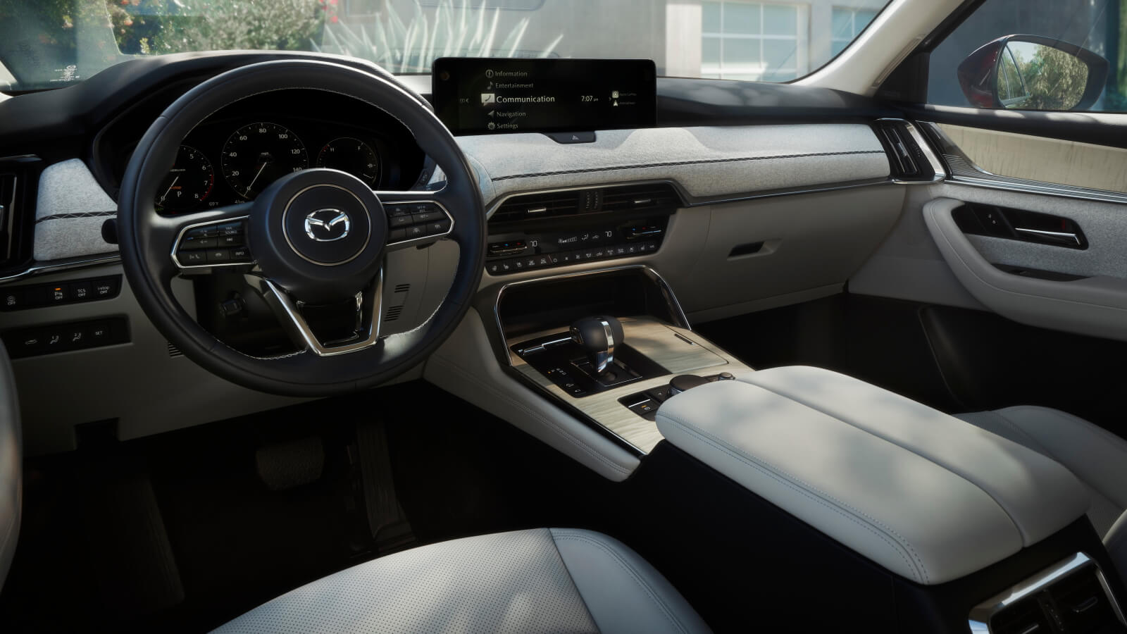 The interior of a 2023 Mazda CX-90.