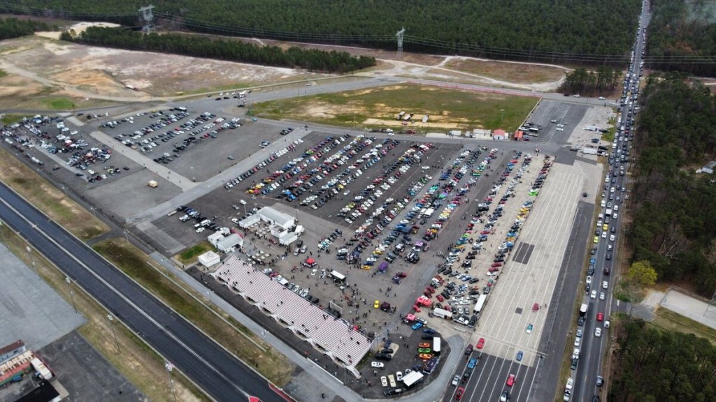 Atco Dragway in South Jersey flyover shot