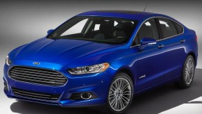 Blue 2014 Ford Fusion sedan