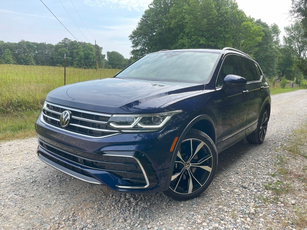 The 2023 Volkswagen Tiguan off-roading on a gravel path 