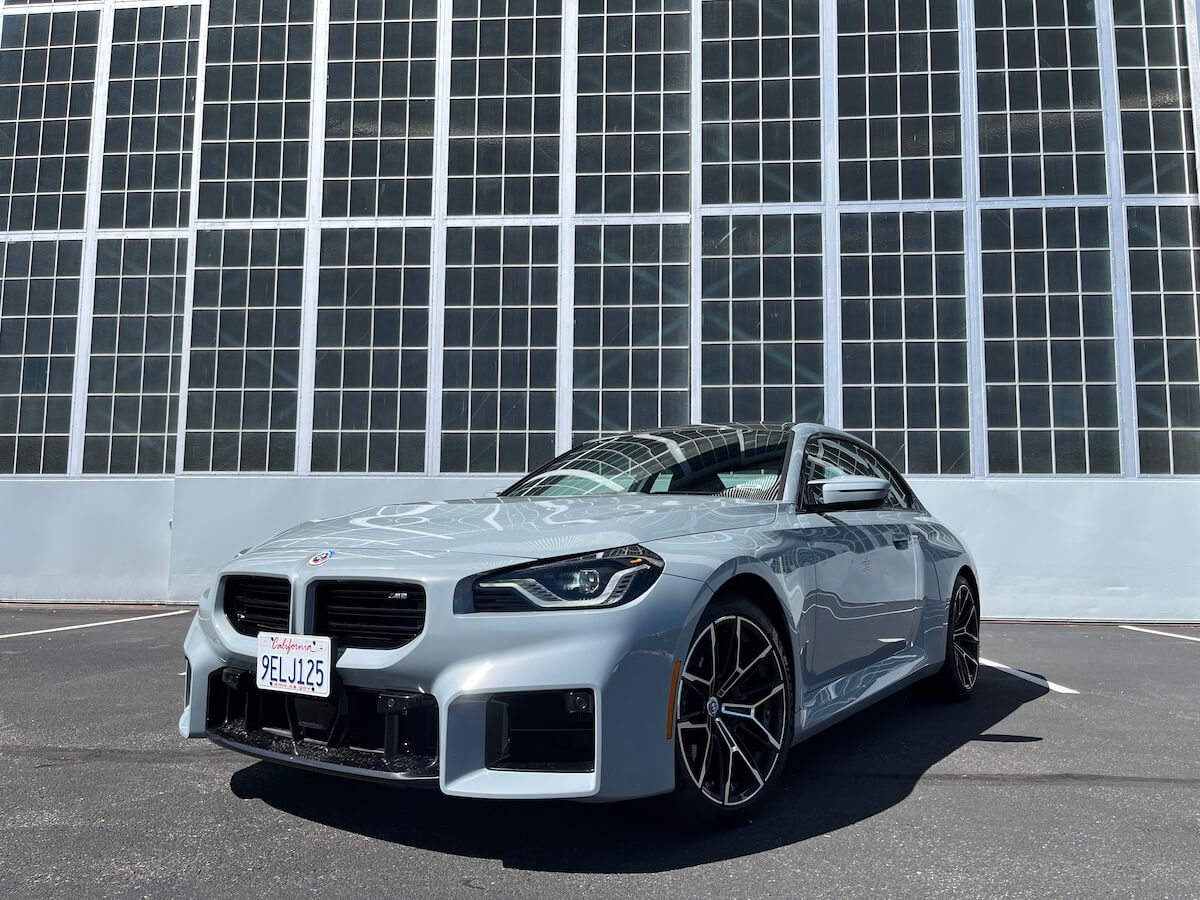A front corner view of the 2023 BMW M2