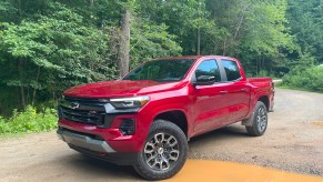 The 2023 Chevy Colorado Z71 off-roading though mud