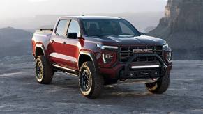 The 2023 GMC Canyon AT4X off-roading in the wild