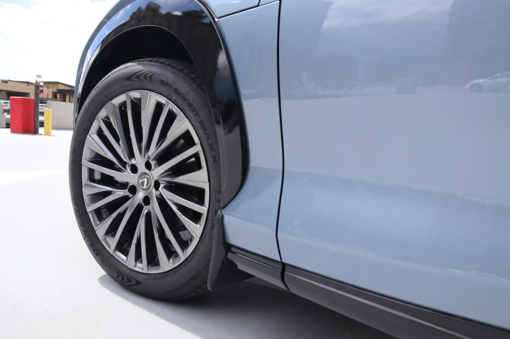 The 20-inch wheel on the 2023 Lexus RZ 450e