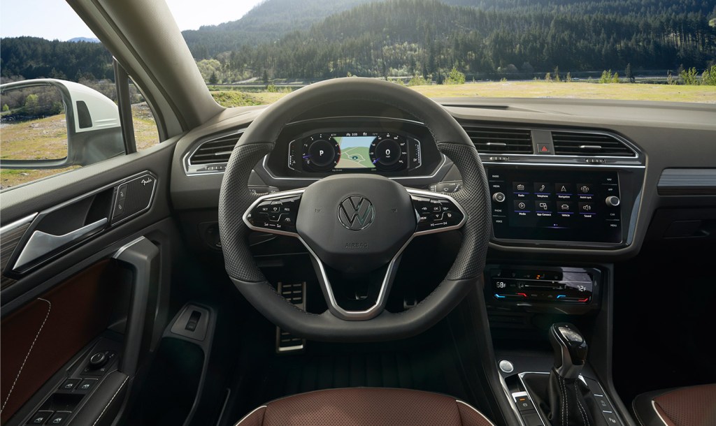 The tech and dashboard in the 2023 Volkswagen Tiguan