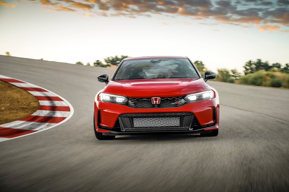 A red 2023 Honda Civic Type R