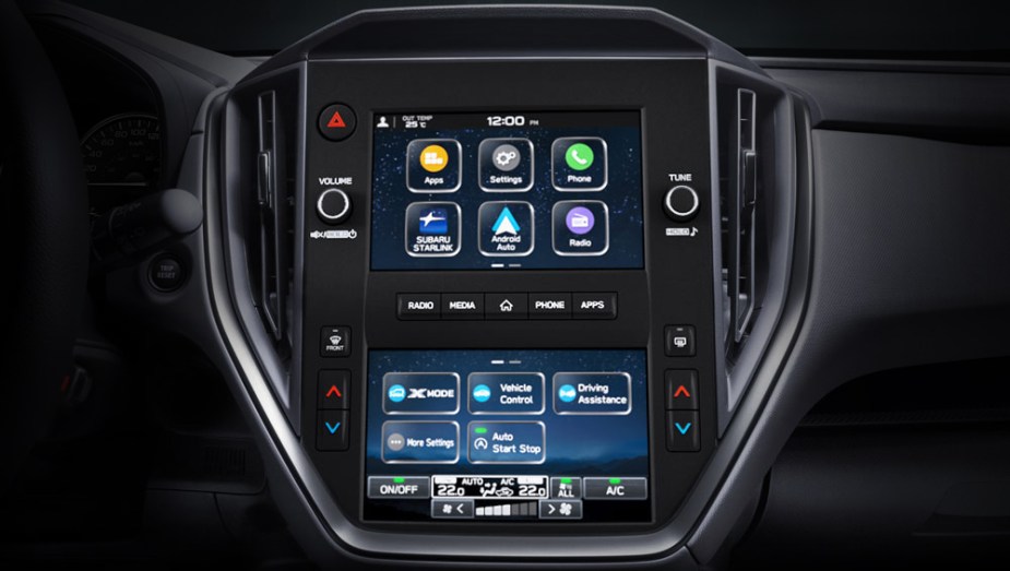 The infotianment screen in the 2024 Subaru Crosstrek