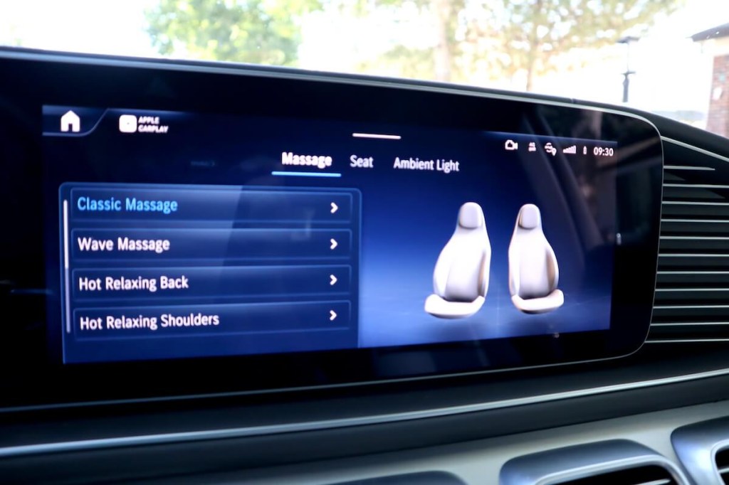 2024 Mercedes-Benz GLE seat massagers screen
