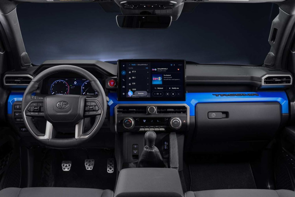 The interior of the 2024 Toyota Tacoma Sport