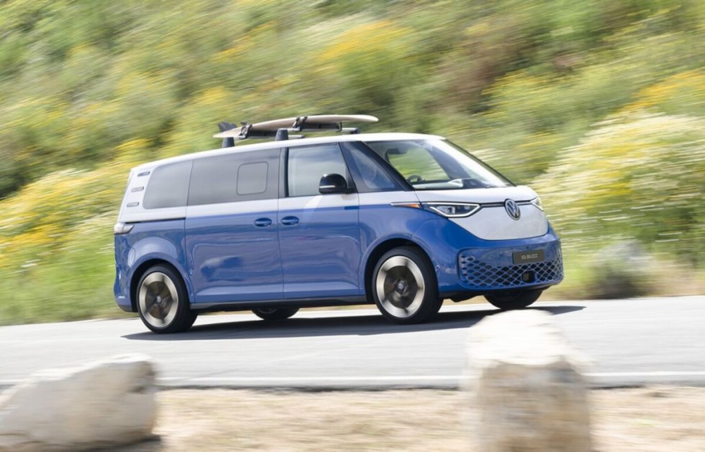 2025 Volkswagen id. Buzz van driving on highway