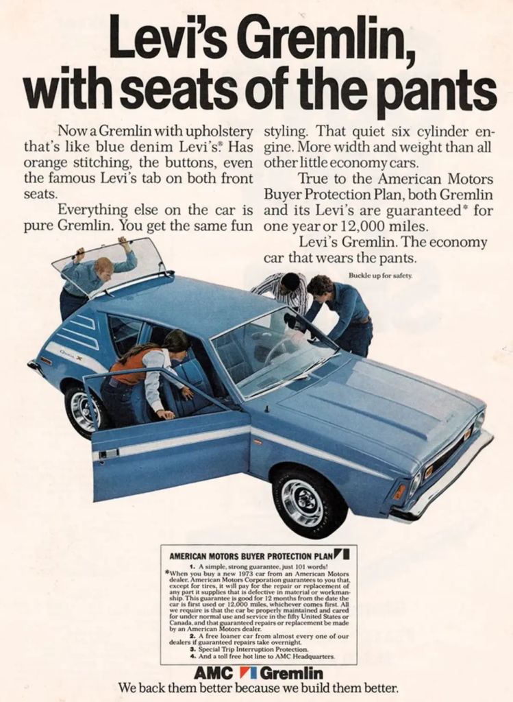 Levis option AMC Gremlin advertising
