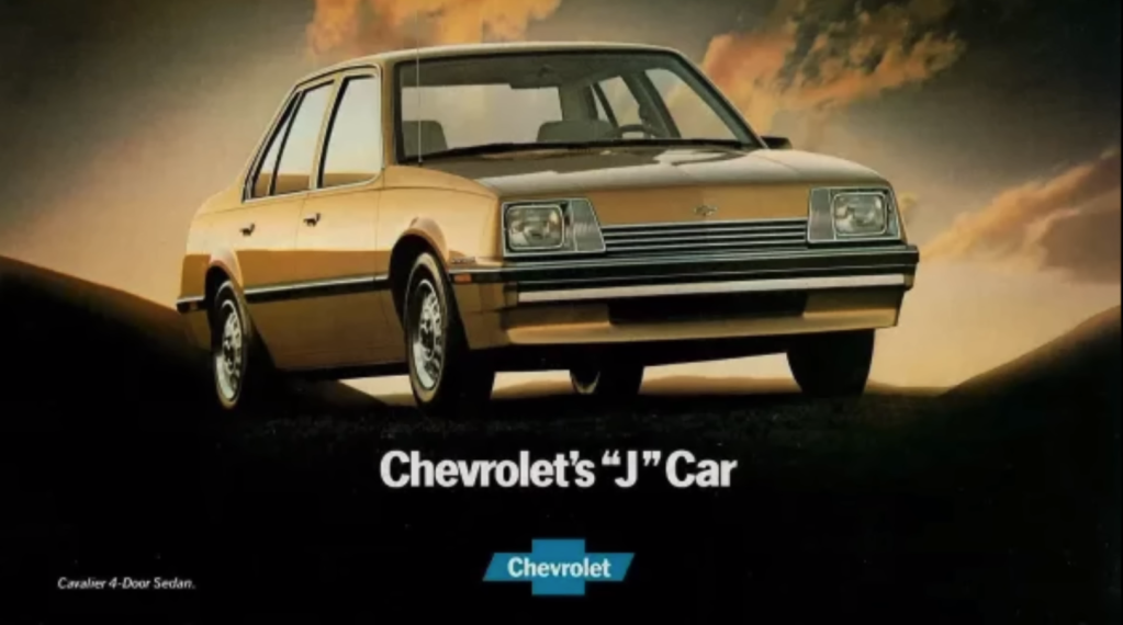An old ad for the Chevy "J" Car sieres of small economy cars. 