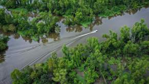 Corvette MTI boat crash in Louisiana (shown here, a stock photo of the Atchafalaya River in Louisiana)