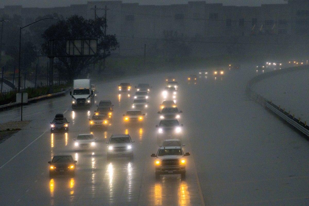 Driving in the rain, like the cars on this highway, presents several hidden dangers